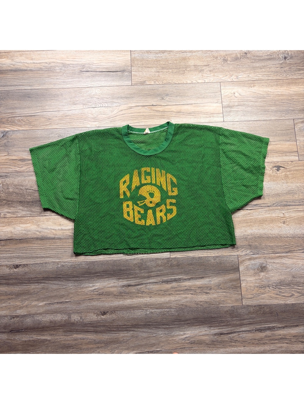 70’s Gold Russel “ Raging Bears” mesh jersey, good condition, size 24x21